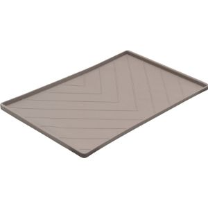 Messy Mutts Silicone Mat w Metal Rods Medium Grey Messy Mutts Silicone Mat w Metal Rods Medium Grey
