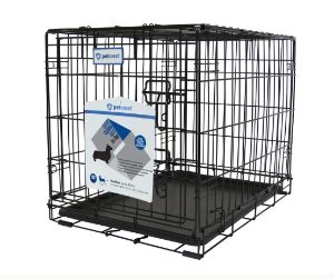 PetCrest Dog Crate Single Black 30x19" Medium