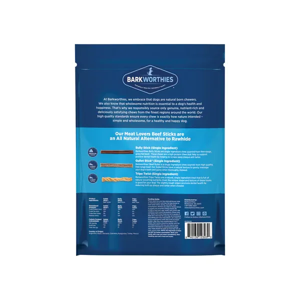 Barkworthies Dog Meat Lovers Assorted Chews 10pk