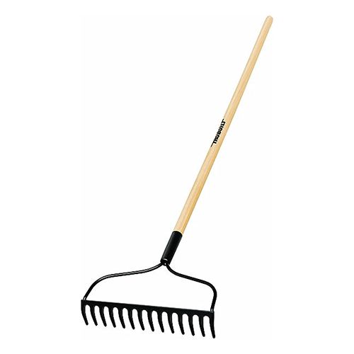 Tru Built Long Wood Handle Welded Bow 14 Tine Rake - 48"