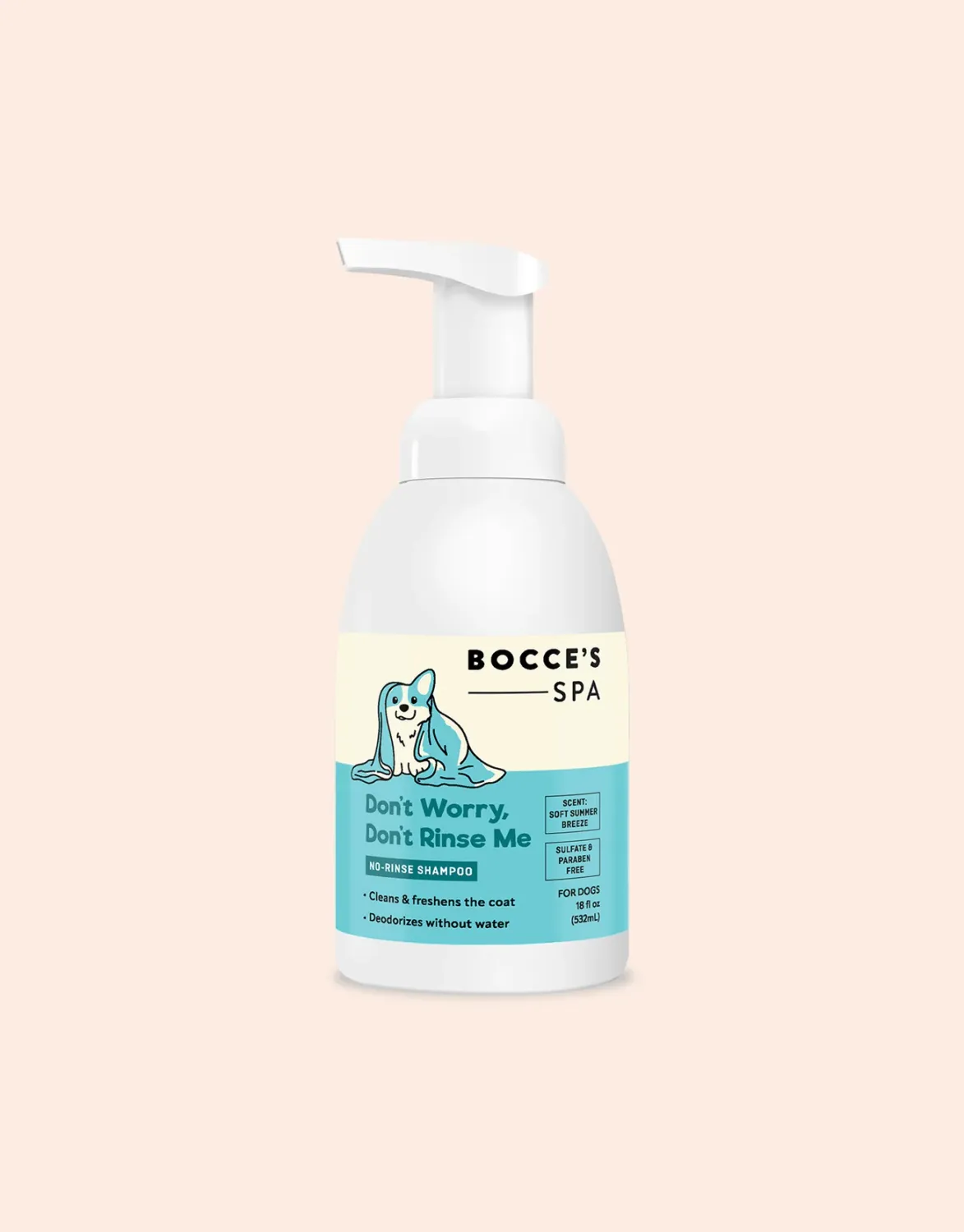 Bocce's Bakery Don't Worry Don't Rinse Me Shampoo 18oz