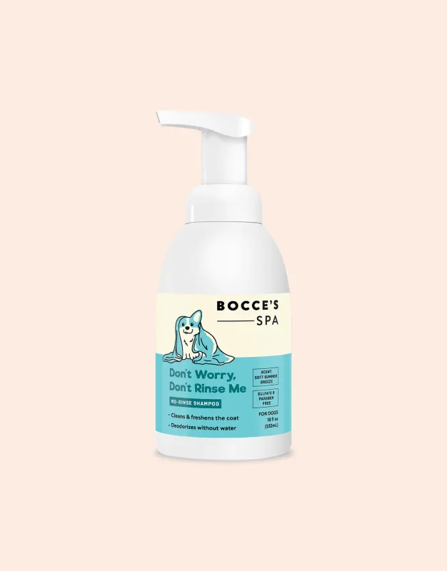 Bocce's Bakery Don't Worry Don't Rinse Me Shampoo 18oz