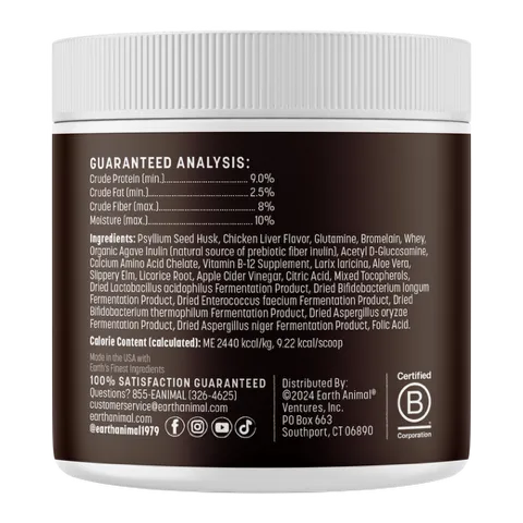Earth Animal Apothecary Health Digestion Probiotic Powder Supplement 8oz