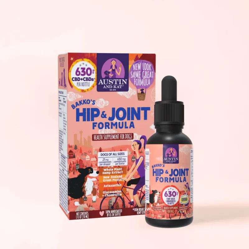Austin &amp; Kat Bakko's Hip &amp; Joint Formula 630mg CBD + CBDA Pet Oil 1oz