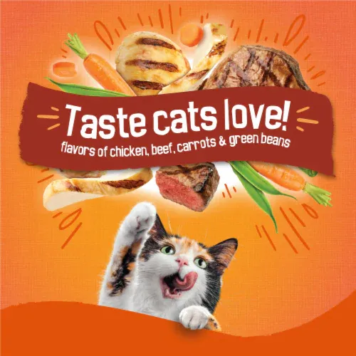 3.5# Purina Friskies Tender &amp; Crunchy Combo Adult Dry Cat Food Chicken, Beef Flavors