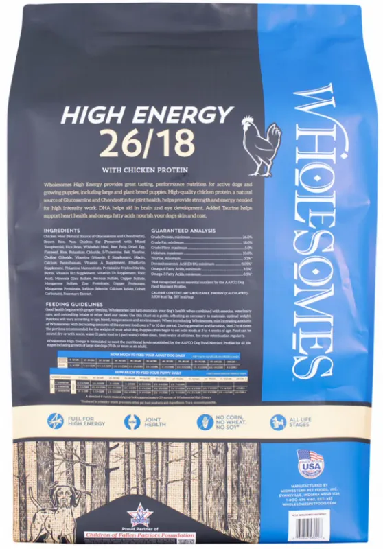 40# Wholesomes High Energy 26/18 Chicken