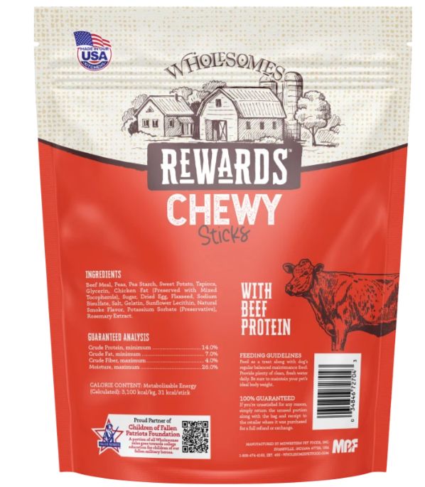Wholesome Reward Beef Sticks 25oz
