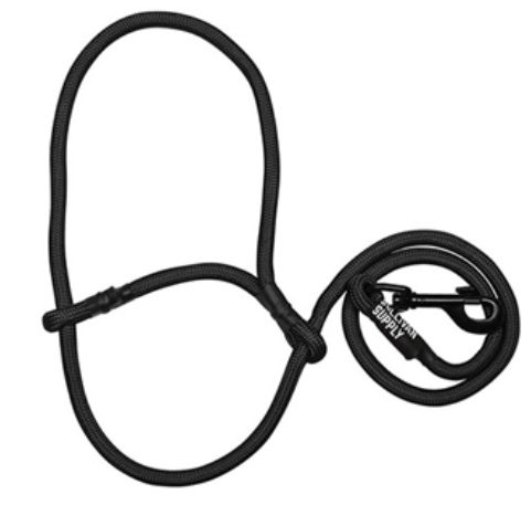 Sheep/Goat Halter w/ Snap Lead Black