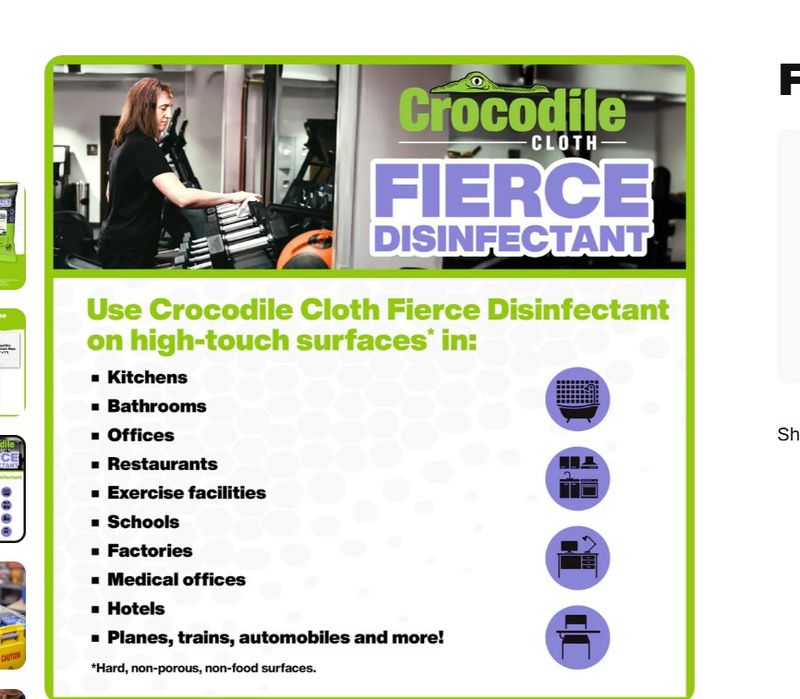 Crocodile Cloth Fierce Disinfectant 40ct