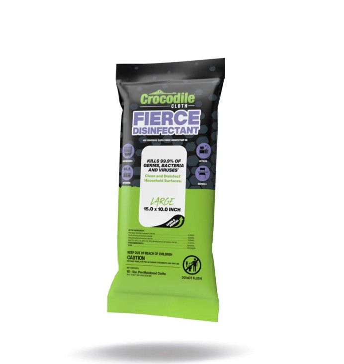 Crocodile Cloth Fierce Disinfectant 10ct