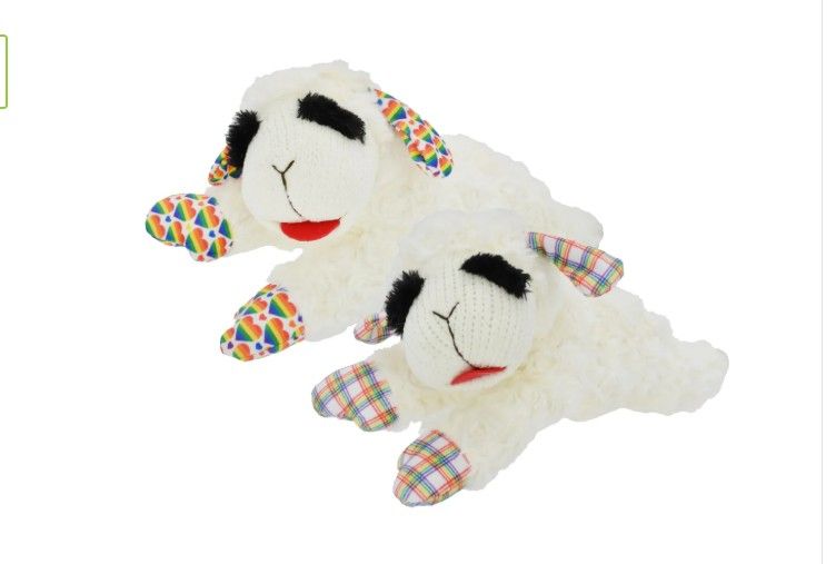 Rainbow Lamb Chop Medium 10.5" Plush Dog Toy
