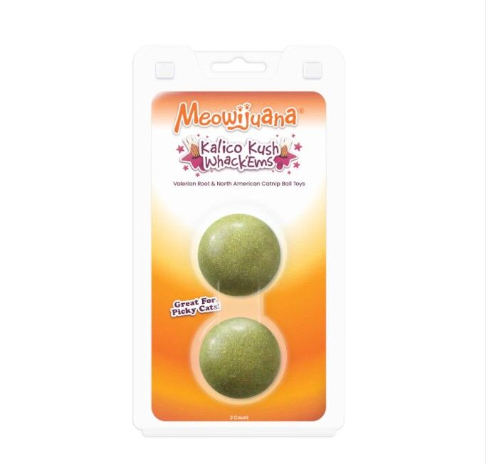Meowijuana Kalico Kush Compressed Catnip Ball Refills 2pk