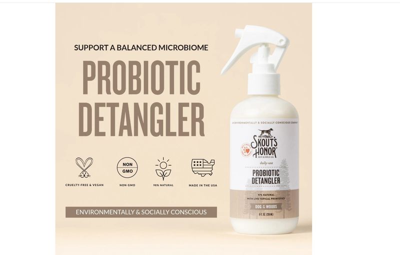 SKOUT'S HONOR DOG PROBIOTIC DETANGLER DOG OF THE WOODS 8OZ