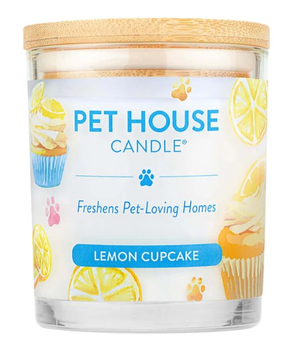 Pet House Large Candle Lemon Cupcake