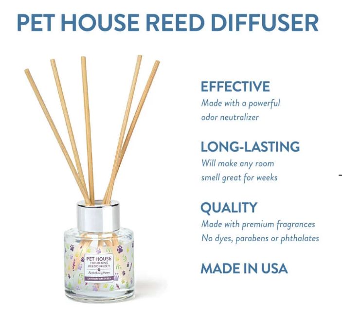 Pet House Reed Diffuser Lavender Green Tea