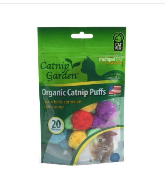 Multipet Catnip Garden Organic Catnip Puffs 5ct Bag