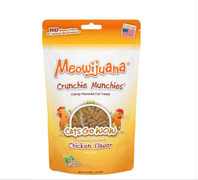 Meowijuana Crunchie Munchie Chicken Cat Treat 3oz