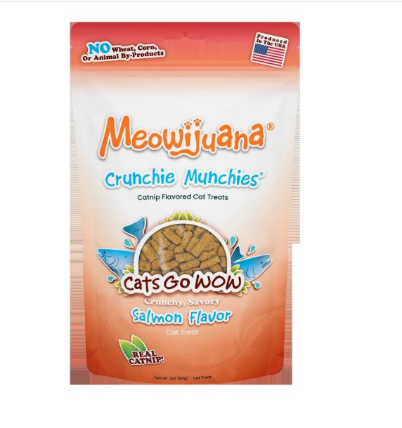 Meowijuana Crunchie Munchies Salmon Cat Treat 3oz