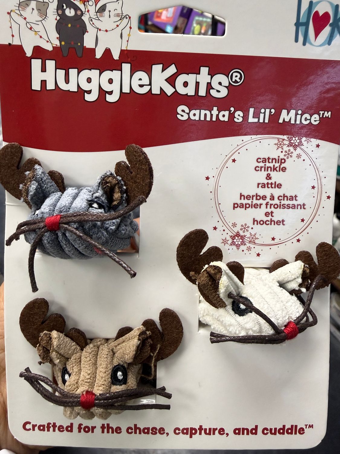 HUGGLEKATS HOLIDAY MICE 3PK