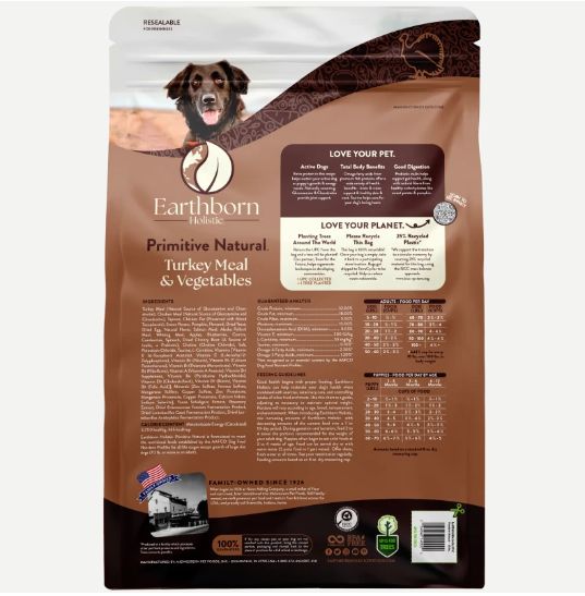 4# Earthborn GF Primitive Natural Turkey &amp; Veggies