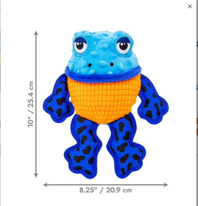 KONG DOG TROPICS RATTLEZ FROG MEDIUM / LARGE