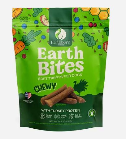 Earthborn Dog Earthbites Chewy Grain Free Turkey Sticks 7oz