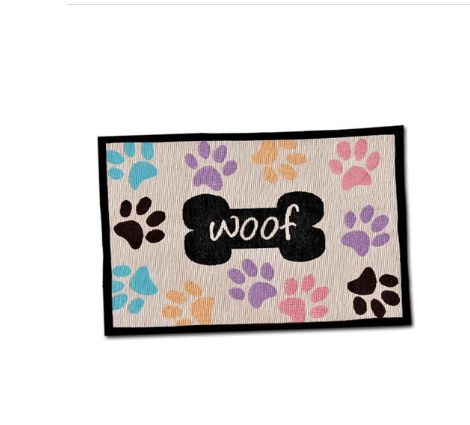 Bella Fashion Mat Woof w Multi Paws