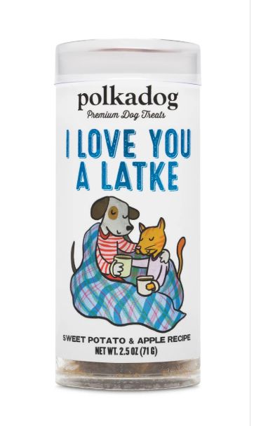 Polkadog I Love you a Latke 2.5oz Sweet Potato &amp; Apple Dog Treat