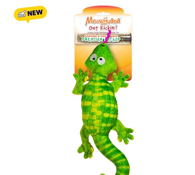 Meowijuana Get Kickin Loopy Lizard Cat Toy