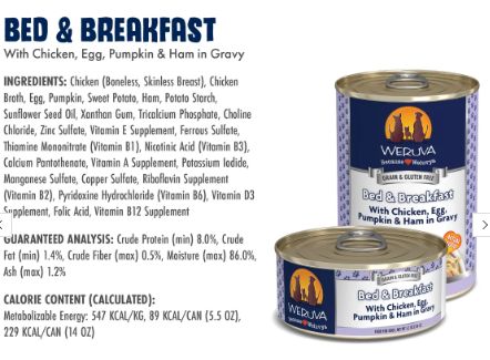Weruva Dog Bed &amp; Breakfast 14Oz.