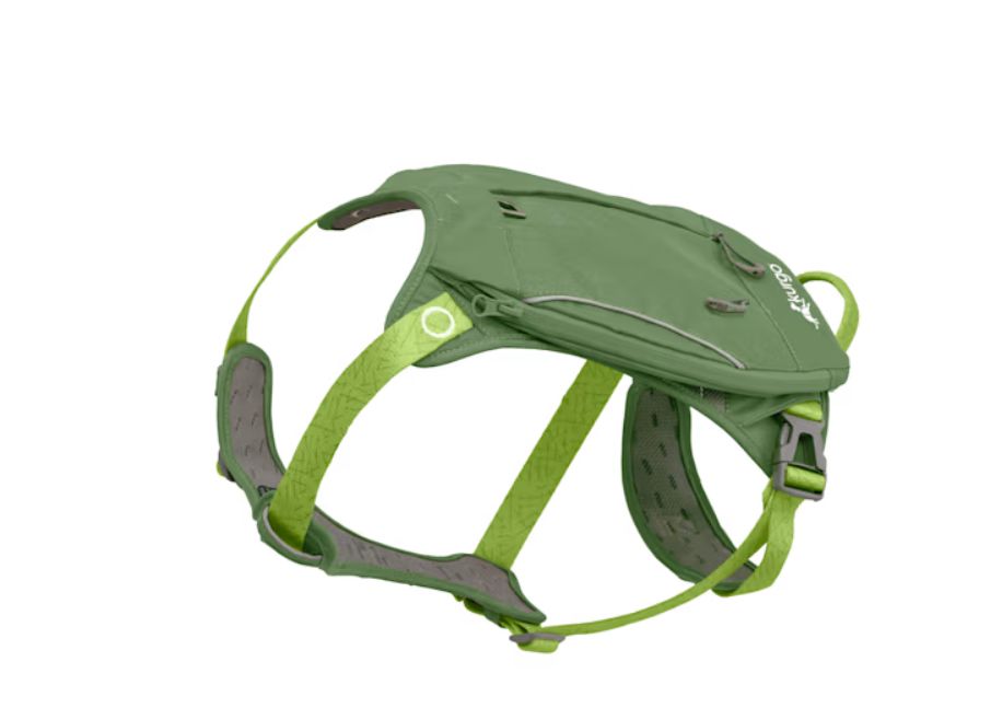 Kurgo Cascade Harness with Backpack- Green Small