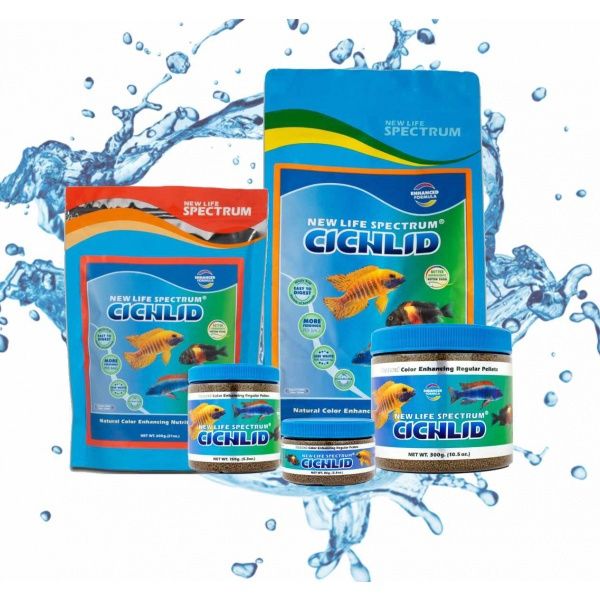 New Life Spectrum - Cichlid Formula, Pellet Size: Regular - 1mm-1.5mm, Size: 80g