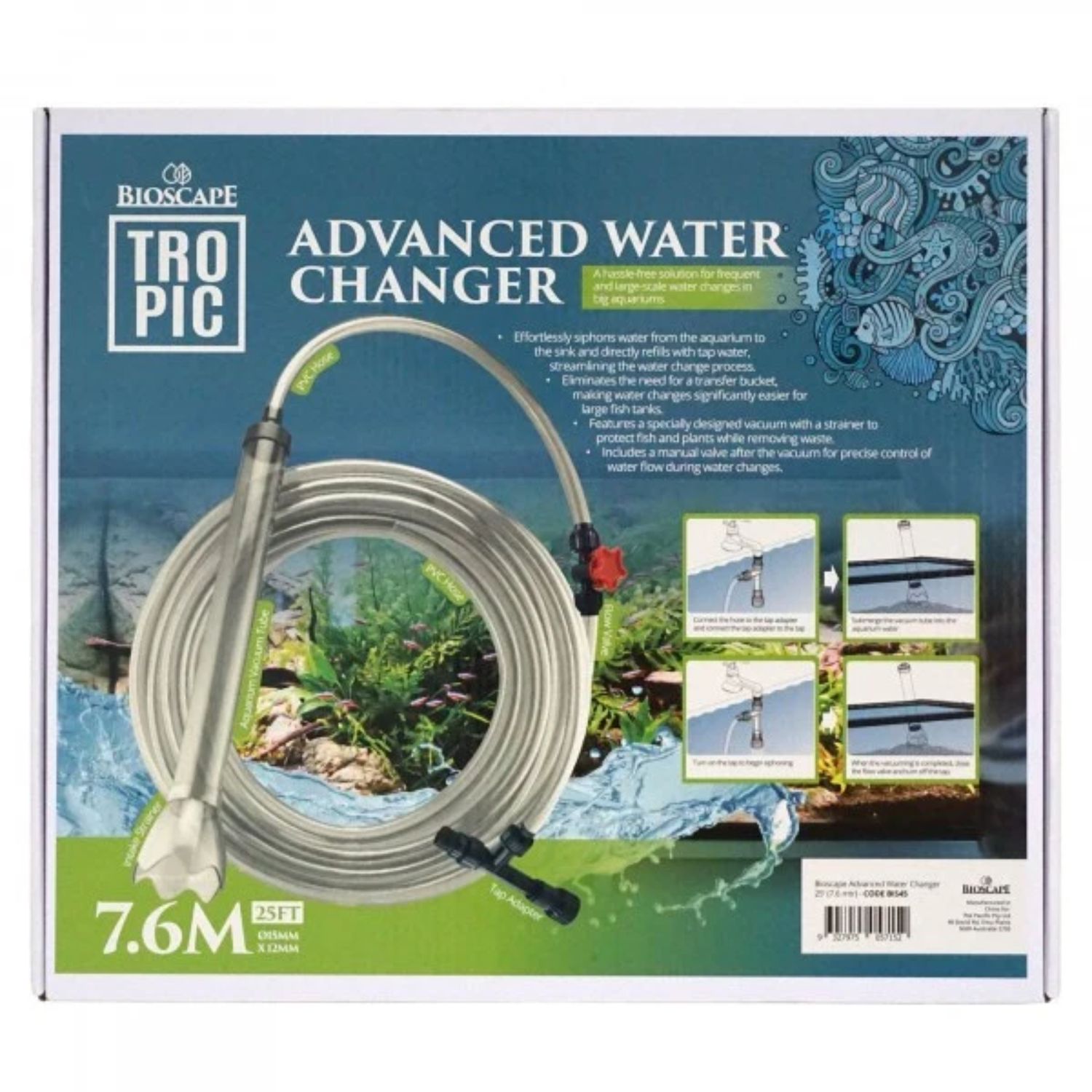 Bioscape - Advanced water changer, Length: 7.6m
