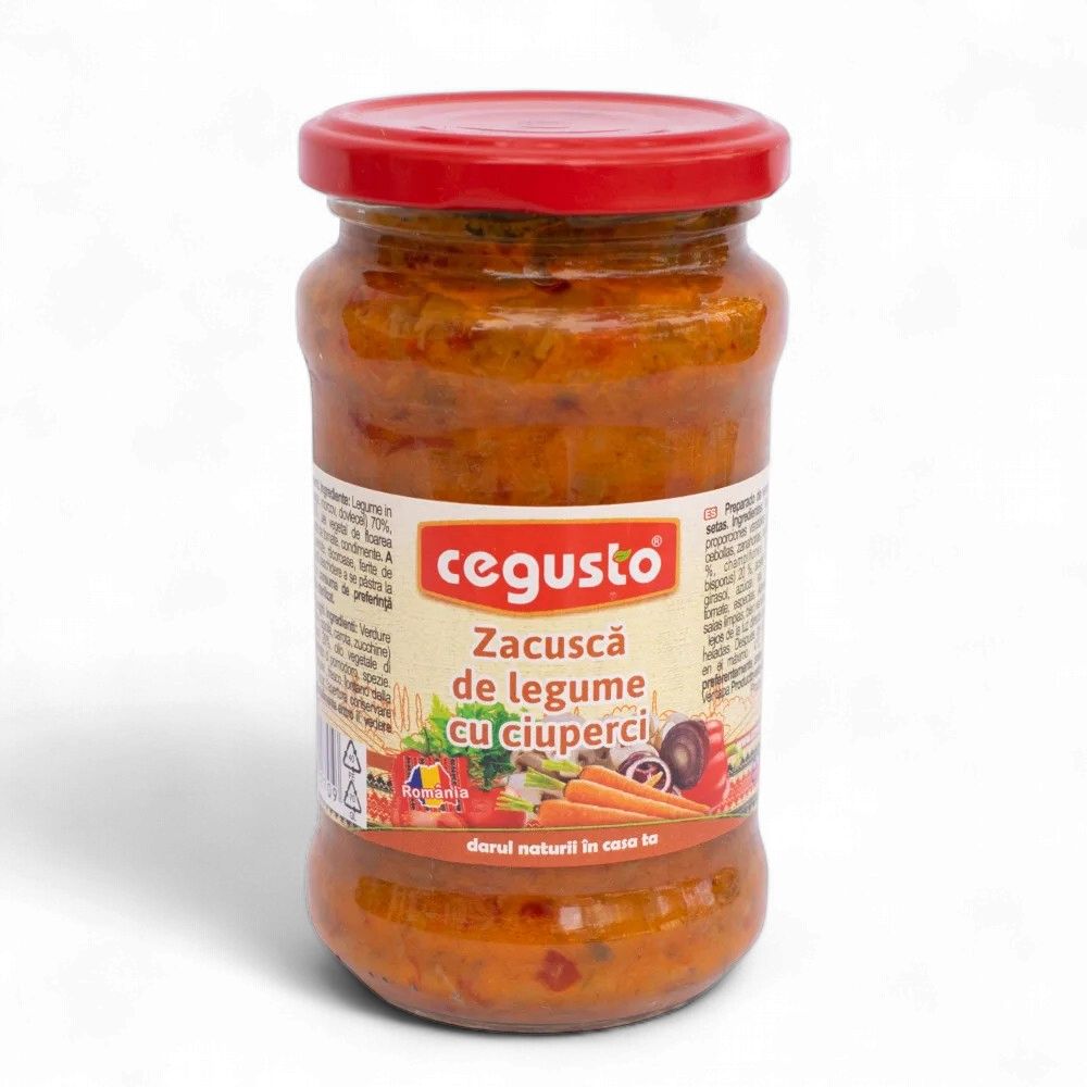 300 G ZACUSCA DE LEGUME CU CIUPERCI CONSERVFRUCT