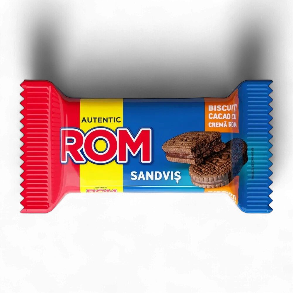 36 G BISCUITI SANDWICH ROM SI CACAO DUBLU ROM
