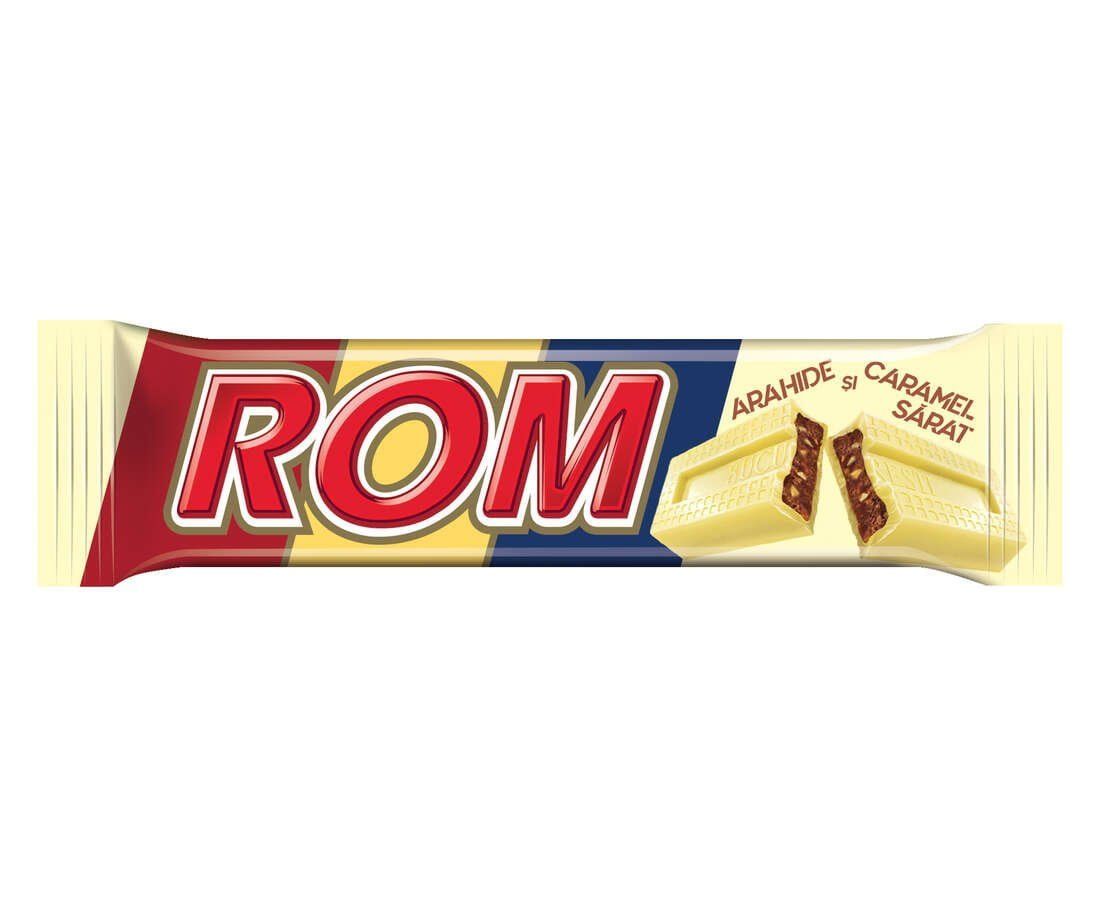 44 G BATON ALB CU ARAHIDE SI CARAMEL SARAT ROM