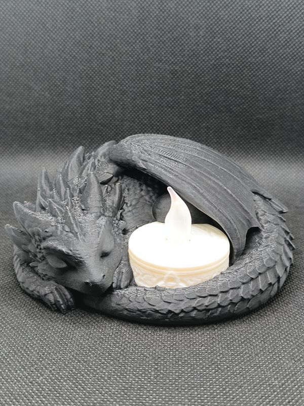 Drachen LED Teelicht Halter mit Beleuchtung