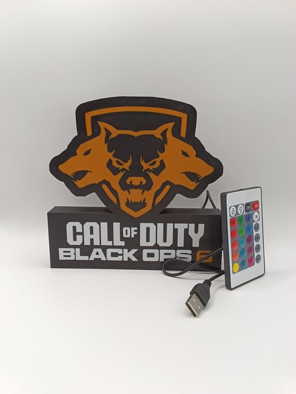 Call of Duty Black ops 6 LED Lampe mit Beleuchtung und Fernbedienung 
