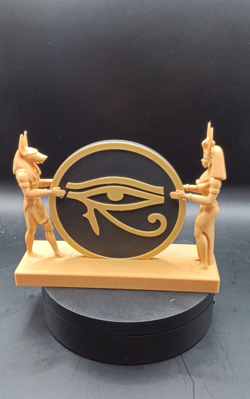 Ägypten Auge des Reha mit ständer in Gold