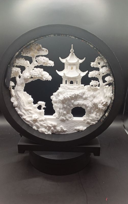 Japanischer  Garten Muster mit Led Beleuchtung 