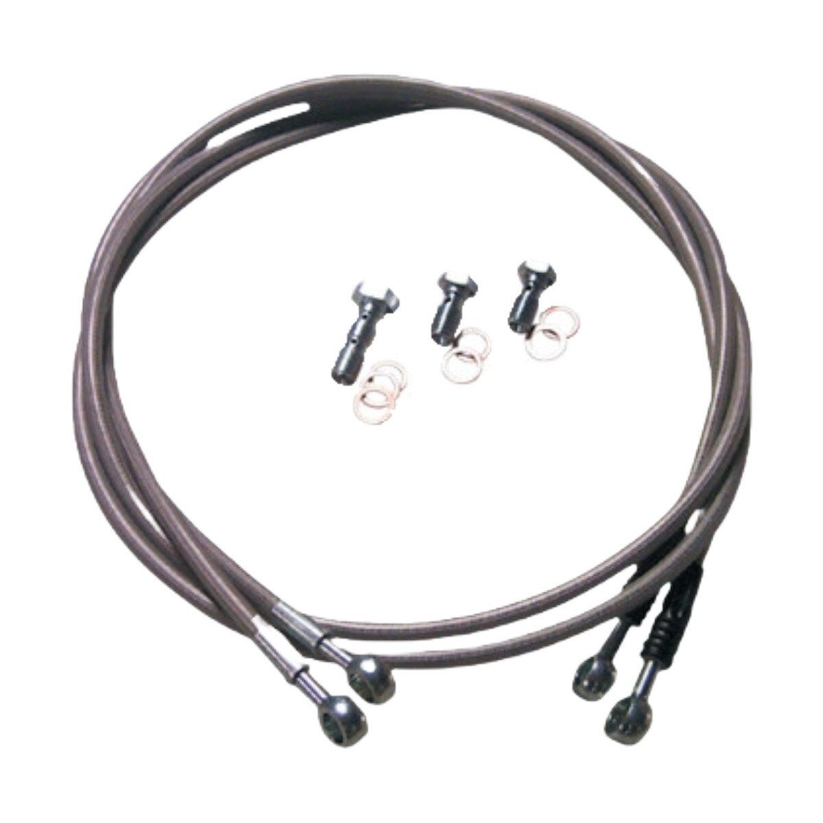 Lonestar Racing Universal Front Steel Braided Brake Lines (54")