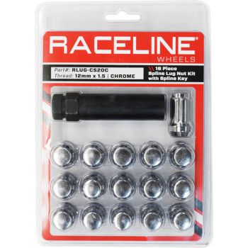 Raceline Spline Socket Tapered (Conical) Lug Nuts