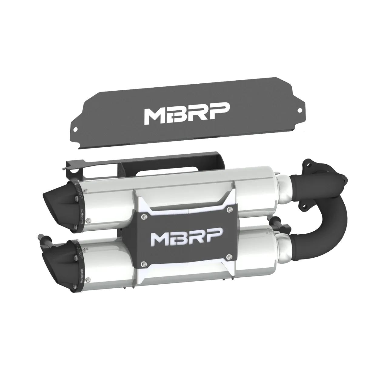 MBRP Stacked Dual Slip-On Performance Series Exhaust - Polaris RZR Pro XP/Turbo R