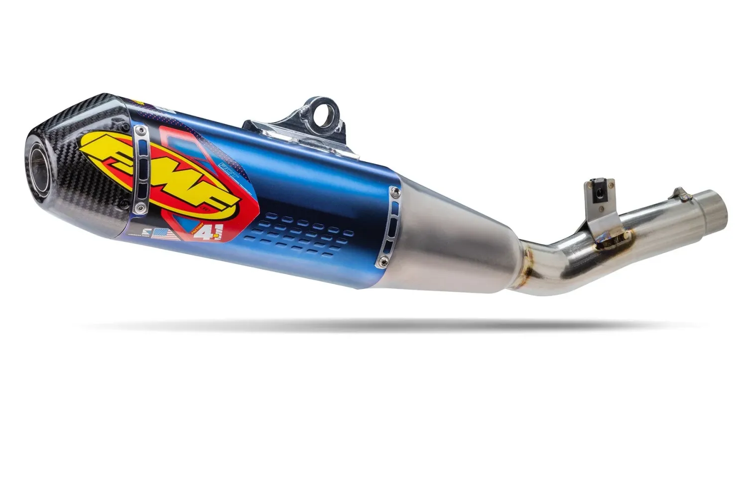 FMF Factory 4.1 RCT Titanium Anozided Slip-On Exhaust with Carbon Cap - Kawasaki KX450F/X (24-26')
