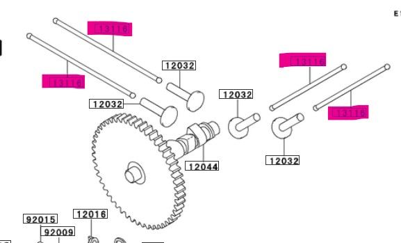 Kawasaki Rod-Push - 13116-2057