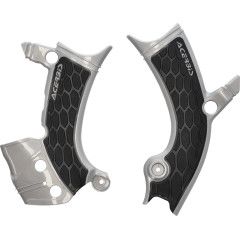 Acerbis X-Grip Frame Guards - Yamaha YZ450F/250F - Silver/Black