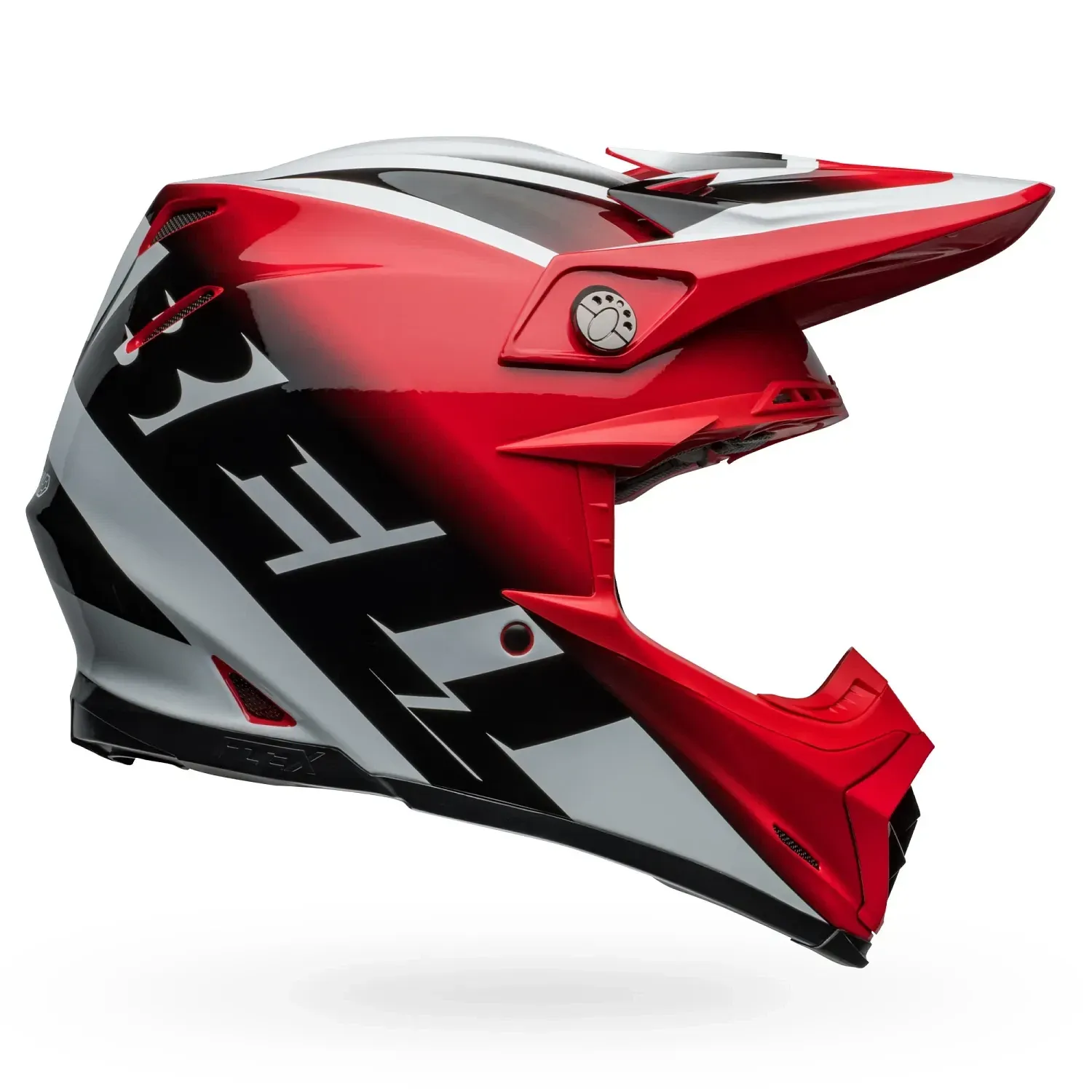 Bell Moto-9S Flex Helmet- Rail Gloss Red/White - Small