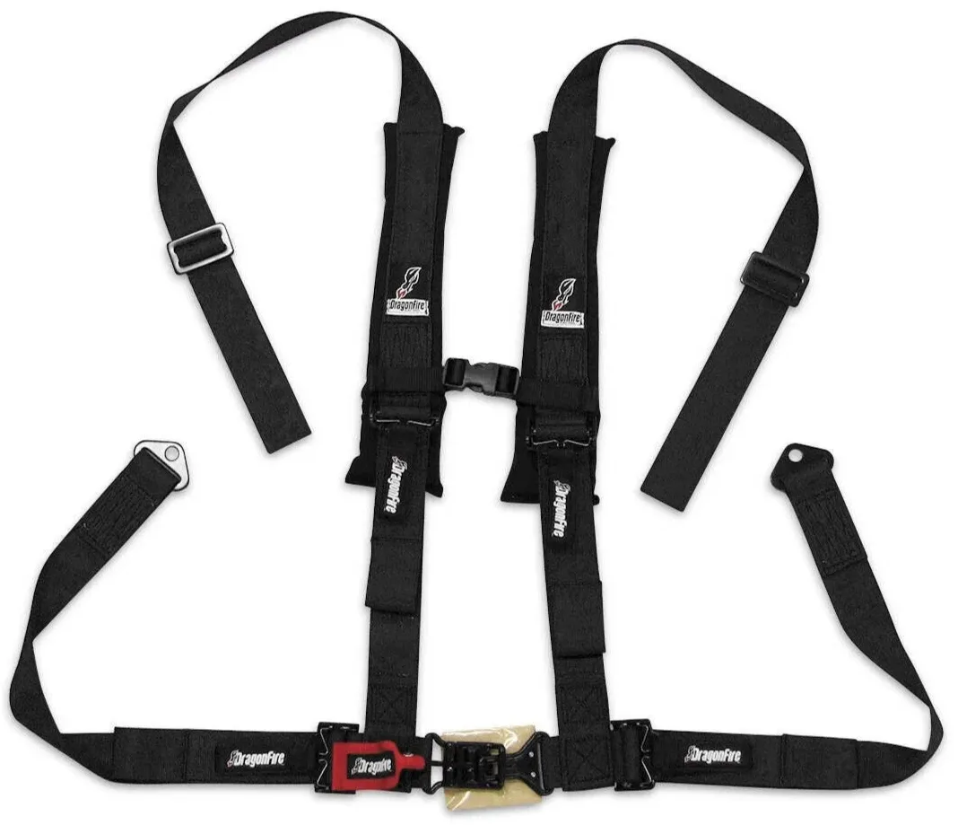 Dragonfire Racing H-Style 4-Point Harness - Black