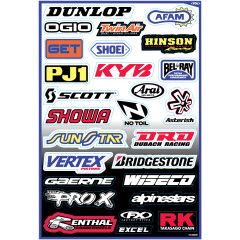 Factory Effex Sponsor Sticker Sheets, Style: Sponsor Kit A