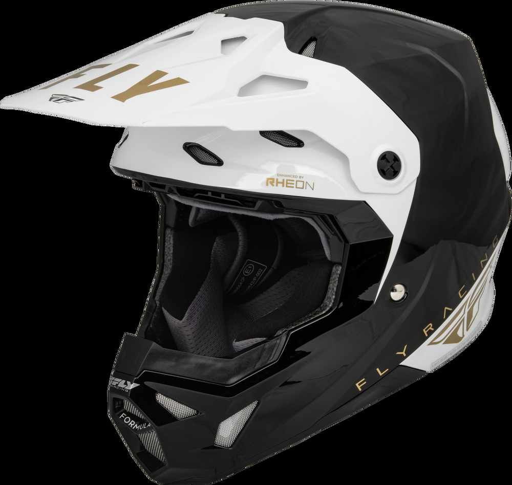 Fly Racing Formula CP Slant Helmet - Black/Gold/White - 2XL